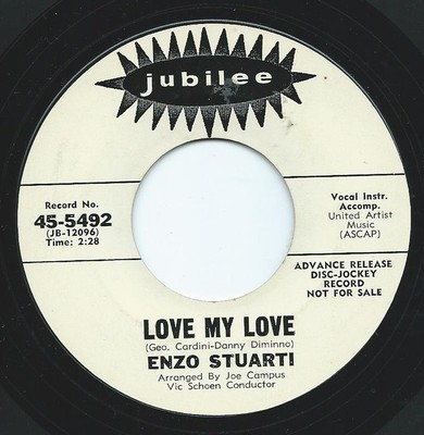 Enzo Stuarti - Love My Love (7'', Promo)