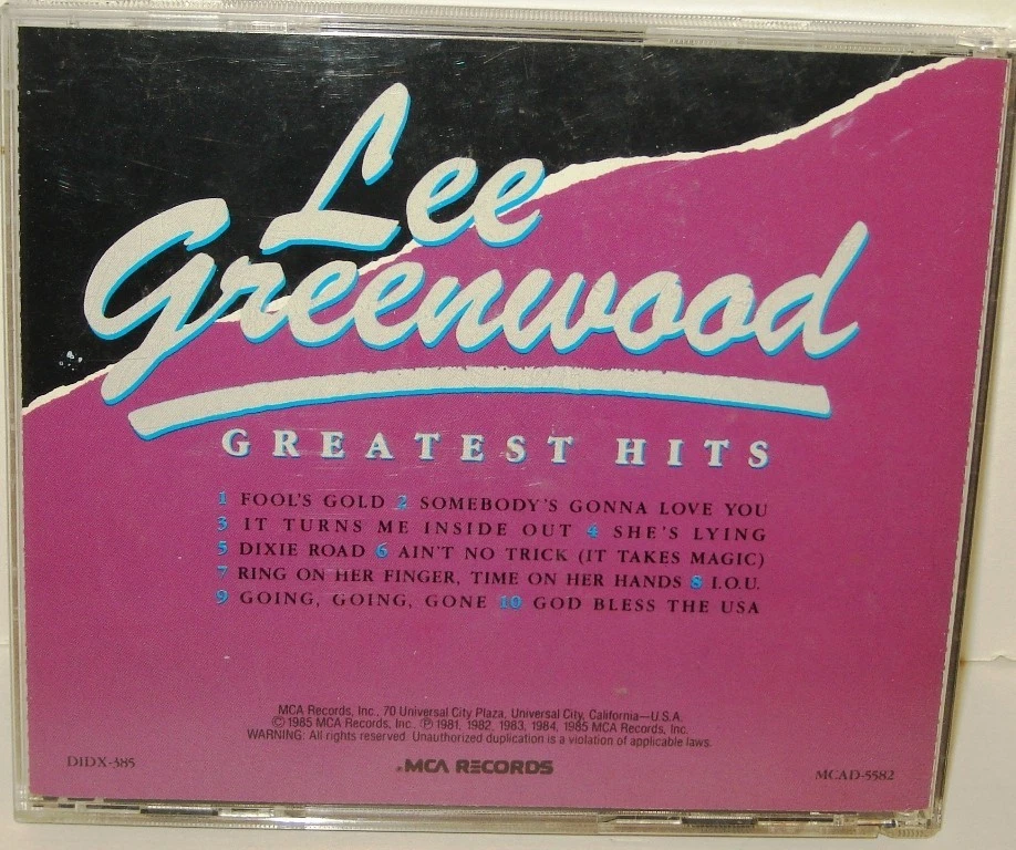 Lee Greenwood - Greatest Hits 1985 God Bless the USA & MORE! Foto 2 de 3