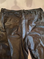 Vintage Y2K Express Women s Black Leather Pants Size 5/6