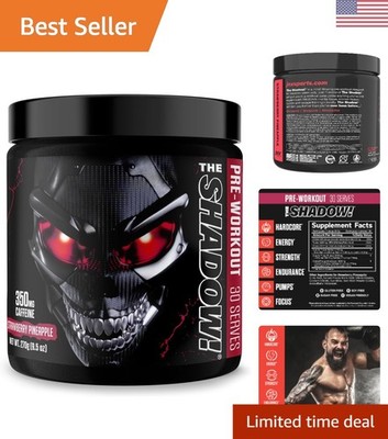 350mg Caffeine Preworkout Powder - Strawberry Pineapple Flavor, 30 Servings