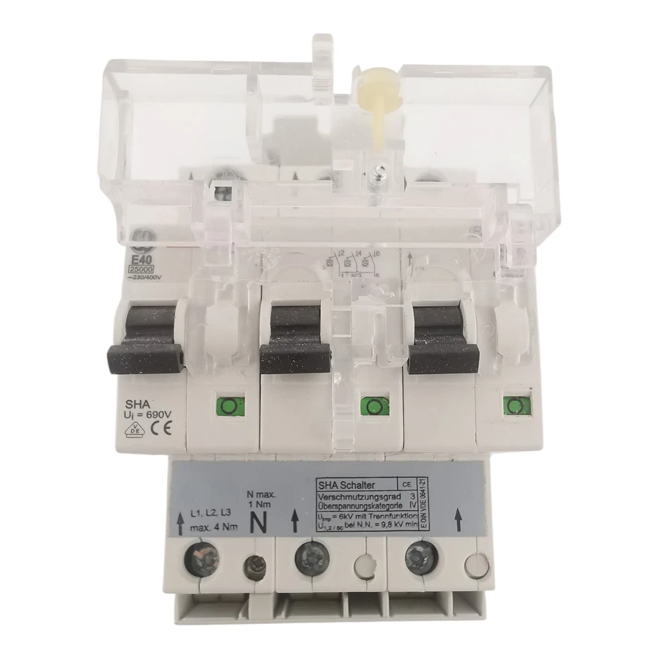 GE General Electric E40 Hauptsicherungsautomat 3-polig SLS Schalter - Bild 3 von 4
