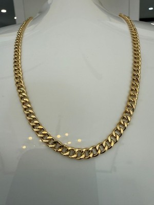 HALSKETTE Herren In GELBGOLD 18 KARAT Gold 750% Massiv Panzerkette Kette Collier