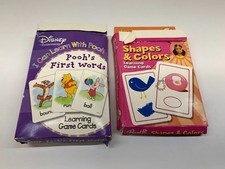 Winnie the Pooh First Words and Barbie Shapes and Colors Flash Cards
