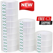 Clear Transparent Tape Rolls 3/4" x 1000" Dispenser Refill 16 Tape Rolls Scotch