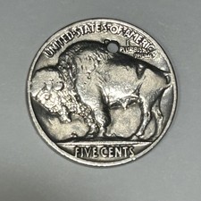 Buffalo Nickle Error Coin Blank Planchet Obverse Side Rare