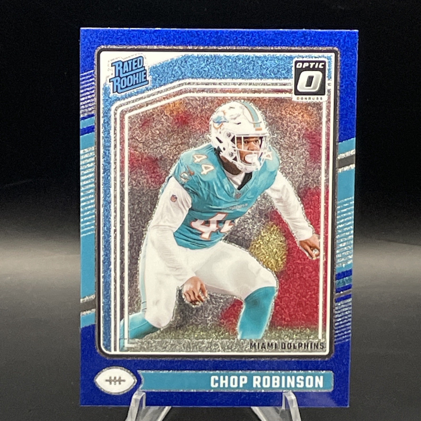 2024 Panini Donruss Optic Blue Glitter Prizm #219 Rated Rookie Chop Robinson