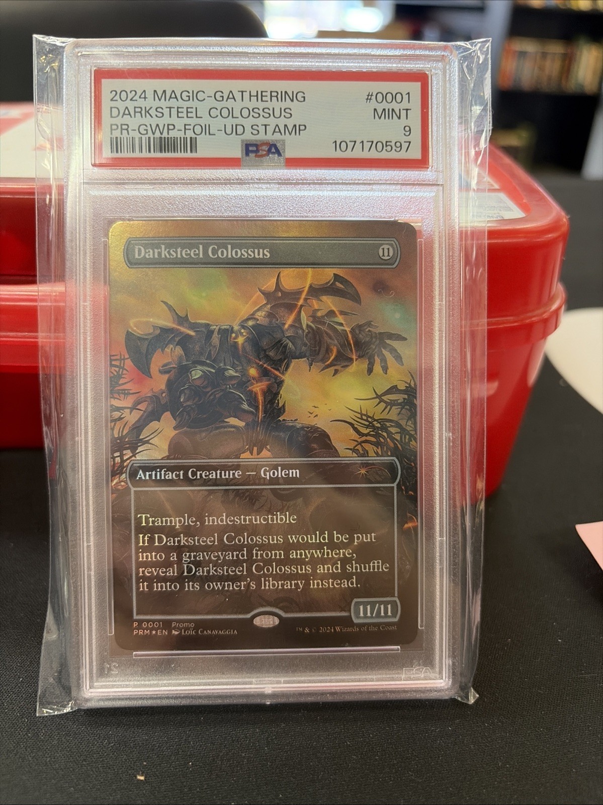 Darksteel Colossus FOIL - Promo - MTG - MISPRINT Upper Deck Rare Stamp! view 1