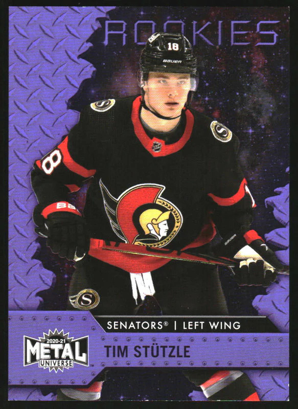 2020-21 Metal Universe Purple Spectrum #140 Tim Stutzle RC /199