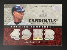 2007 Upper Deck Premier Remnants 4 49 HR Albert Pujols 1/1 Jersey