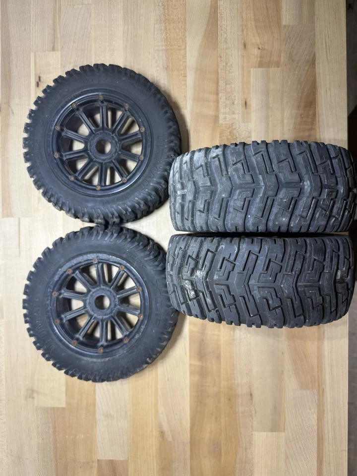 RCMK XCR-1000 -- Wheels and Tires SET of 4 -- 1/5 RC OEM Original Gas RC RARE - Image 3 of 3