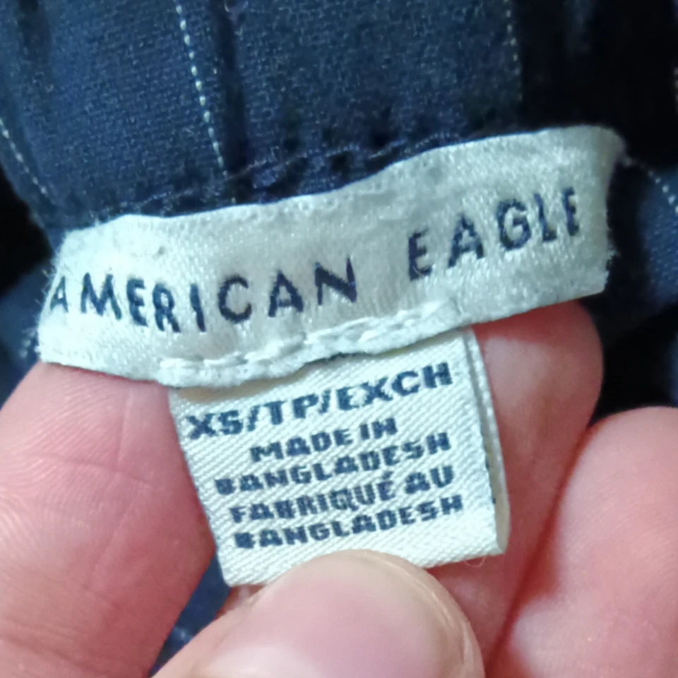 Pantalones Jogger American Eagle AE Rayas Cintura Corbata 7280349684 Talla XS Foto 3 de 4