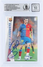 Sergio Busquets FC Barcelona Signed /08-09 Mundicromo #68 BIS BAS 10 Rookie Card