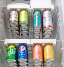 Soda Can Dispenser Rack Organizer for Refrigerator Holds 8 Cans 12Oz 16Oz