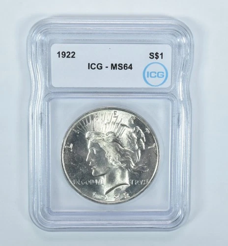 1922 Peace Silver Dollar MS64 ICG *9180