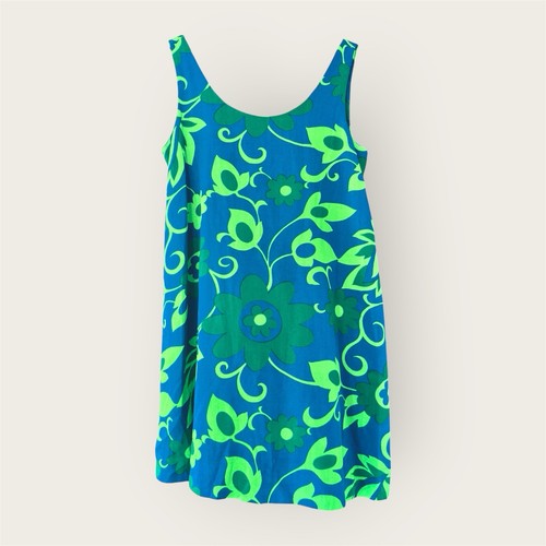 Mickies Bikinis Vintage Hawaiian Dress Psychedelic Print Acrylic