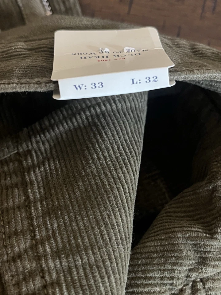 (Lote de 2) Calças de veludo GEORGE cabeça de pato 33x32 cedro fabricadas nos EUA - US$ 140 msrp - Imagem 4 de 4