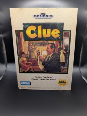 Sega Genesis (CIB) - Clue - GOOD Complete Game, Cardboard Box & Manual