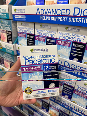 Trunature Advanced Digestive Probiotic 10 Billion 12 Strains 100 Ct EXP 04/2028