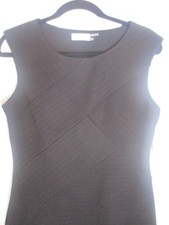 NWT CALVIN KLEIN 8 Little Black Textured Sexy Sheath Dress Evening Career Party