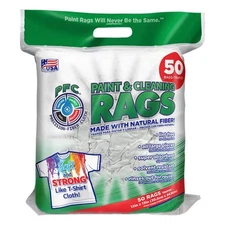 Painters Rags 50 Pack Natural Fiber Lint Free Absorbent Soft Cleaning Cloths