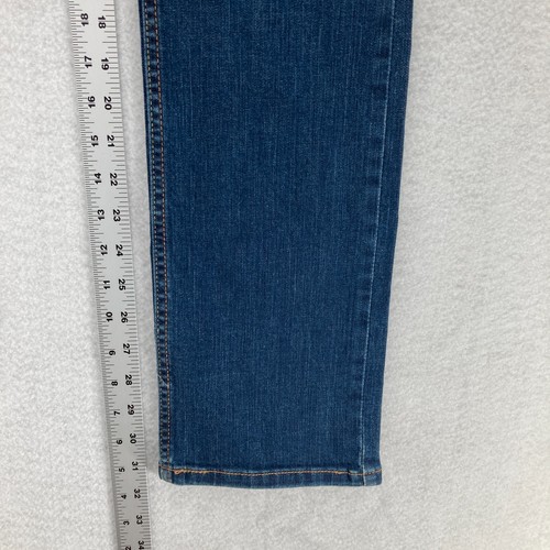 Jeans Levi's 524 Too Superlow para mujer 26 pierna recta azul oscuro elástico denim - Imagen 11 de 16