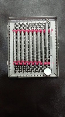 New Hu Friedy Dental Hygiene Instruments Set of 10 PCS With Sterlization Cassett