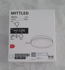 IKEA MITTLED LED SPOTLIGHT DIMMABLE CABINET LIGHT WHITE 2.2W 24VDC 205.286.61