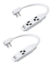 DEWENWILS 3 Outlet 1FT Extension Cord 16/3 Awg 13A 125V 1625W Power SPT-3 Cord
