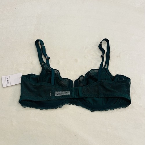 Auden Bra Balconette Coverage Unlined Bra Lace Underwire Green Size 38C NWT - Picture 2 of 11