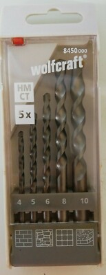 Wolfcraft Steinbohrer-Set Ø 4-10 mm, Hartmetall, 5 Stück sortiert Bohrersets