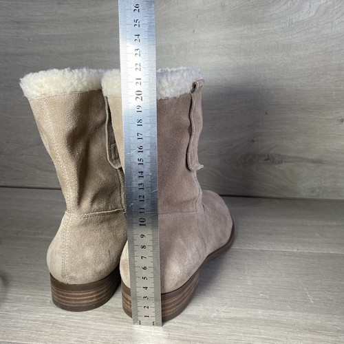 Sole Society Verona Women's Ankle Boots Beige Suede Faux Fur US9.5M UK7.5 EU41 - Picture 9 of 15
