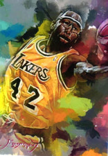 James Worthy 2019 Authentic Artist Signed Limited Edition Print Card 48 of 50