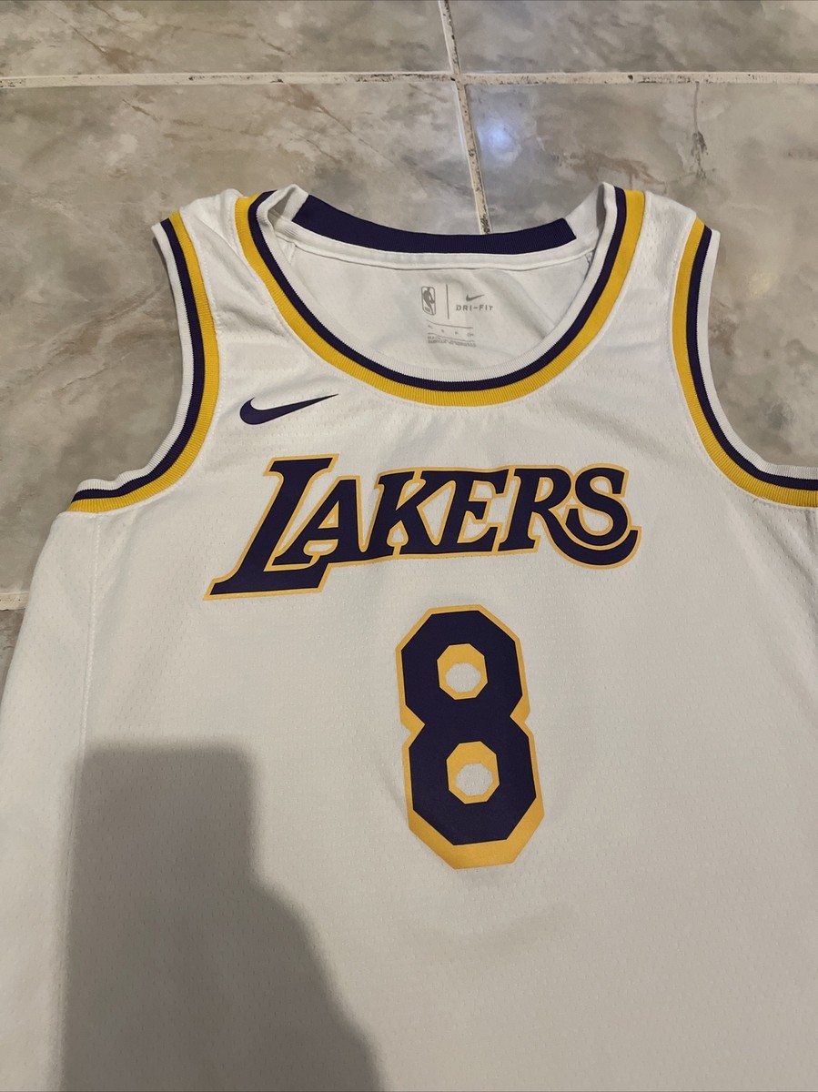 NIKE KOBE BRYANT 8 LAKERS MAMBA NBA 24 SWINGMAN JERSEY Sz 40