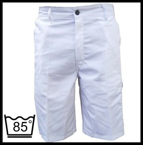 mens white work shorts
