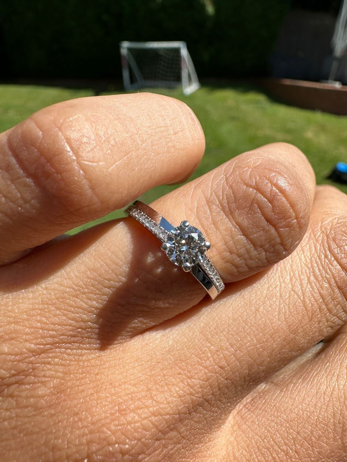 De Beers Engagement Ring The Promise Solitaire Diamond Ring eBay