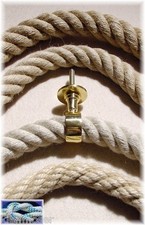 SEILTRÄGER 35mm Messing für Handlaufseil, Treppenseil 33-35mm mit Stockschraube