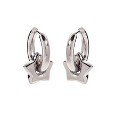 Hoop Earrings For Women Jewelry Gifts Star Silver