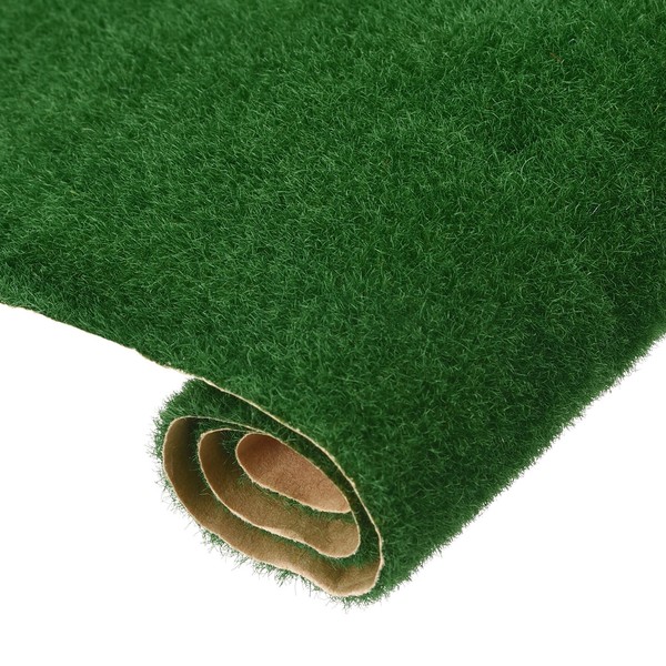 "2Stk KüNstliche Modell Gras Matte 10 \"DunkelgrüN Realistische GefäLschte Rasen"-image