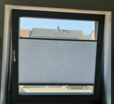 2x Plissee Rollo für Fenster in Cara Crush grau 54x96,5cm