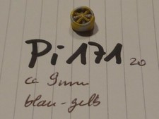 Orden Miniatur Rosette ca 9mm hellblau gelb 1 Stück  (pi171) 