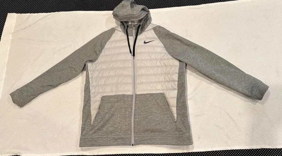 Chaqueta de Entrenamiento Para Hombre Nike Therma Gris Oscuro Brezo Gris Claro Humo XL Foto 2 de 4