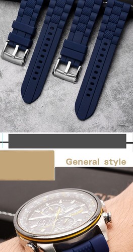 22 23mm Silicone Rubber Watchband Strap For Citizen AT8020 JY8035 Blue Angel New - Picture 10 of 19