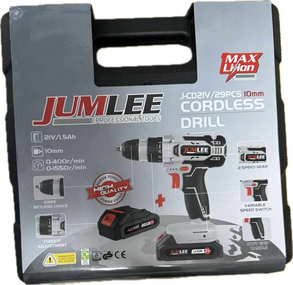 Trapano Avvitatore a Batteria JUMLEE J-CD21V con Valigetta