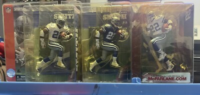 McFarlane Emｍitt Smith Cowboys Variant McFarlane Series 1 & 6 Emmitt Smith White & Blue Rare Variant