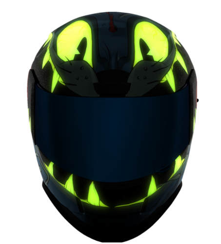Icon Airform MIPS 9 Lives Glow-in-the-Dark Motorcycle Helmet - All Sizes - Picture 13 of 13