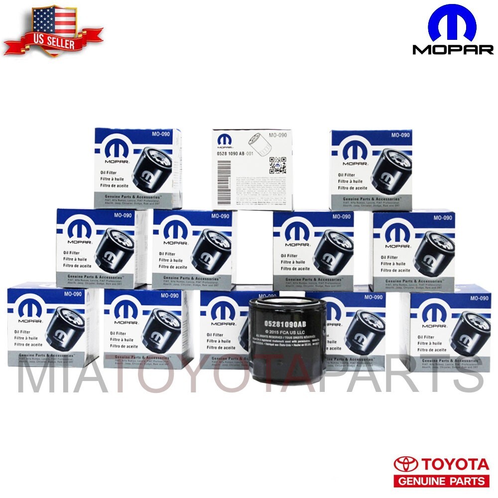 12 OEM Genuine Mopar Engine Oil Filter MO-090 Chrysler Jeep Dodge 05281090AB