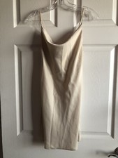 Urban Outfitters Champagne Beige Draped Sleeveless Satin Dress Women’s Size XS