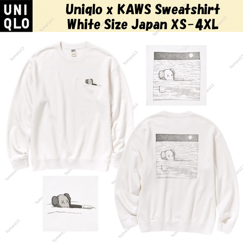 Uniqlo x Kaws UT Phaidon White Sweatshirt Long Sleeve Size (Japan) XS-4XL New - Picture 2 of 12
