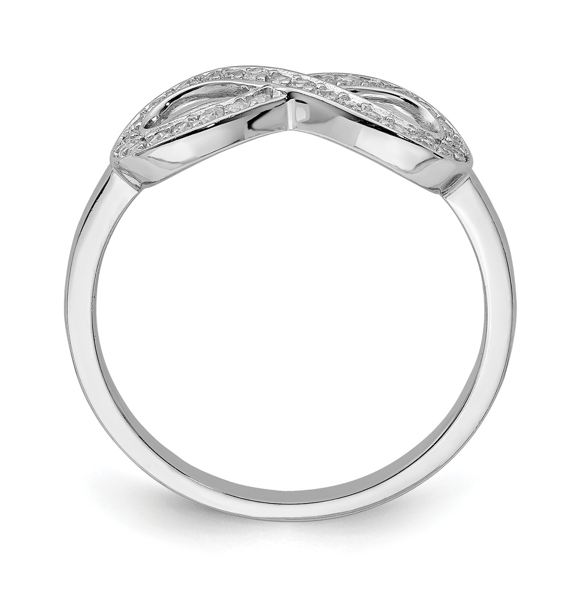 Silver CZ Infinity Ring QR5884 | eBay
