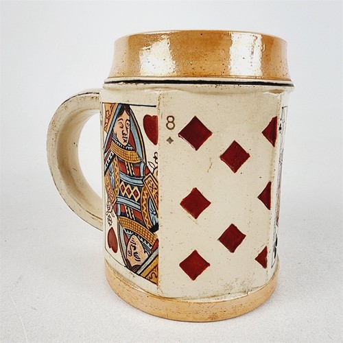 Vintage Germany #1427 Playing Card Stein Clubs Hearts Diamonds 1/2 L - No Lid - Picture 3 of 9